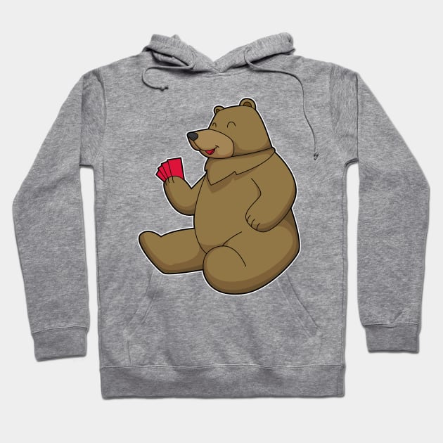 Bear Poker Poker cards Hoodie by Markus Schnabel